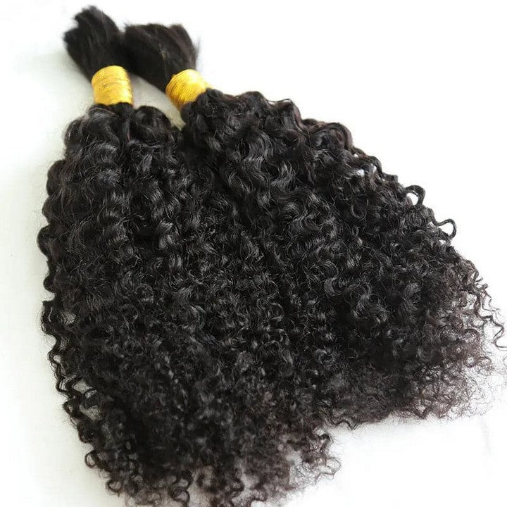 Multi-Textured Kinky Curly Bulk Hair Extensions for Braiding