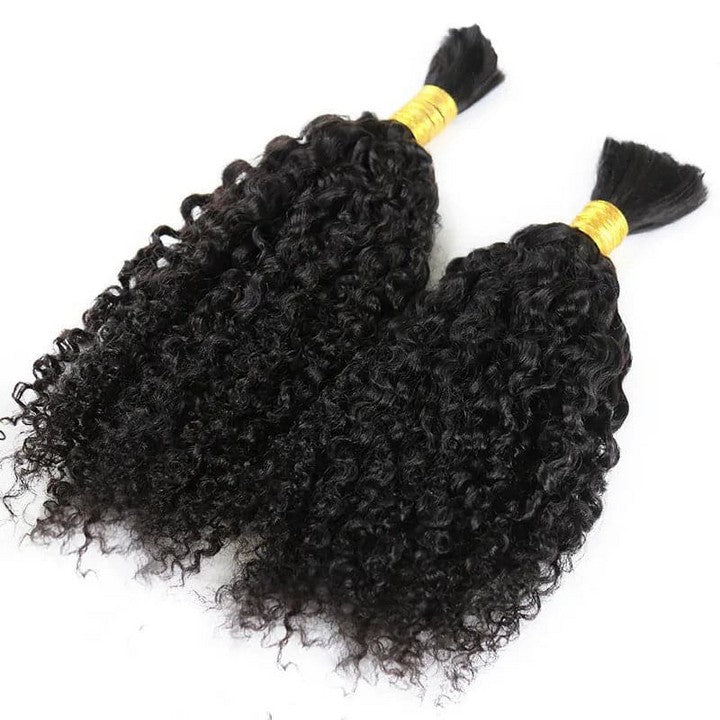 Multi-Textured Kinky Curly Bulk Hair Extensions for Braiding