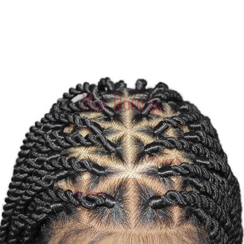 Short Bob Braided Lace Front Wig for Women Senegalese Twist Braided Wigs