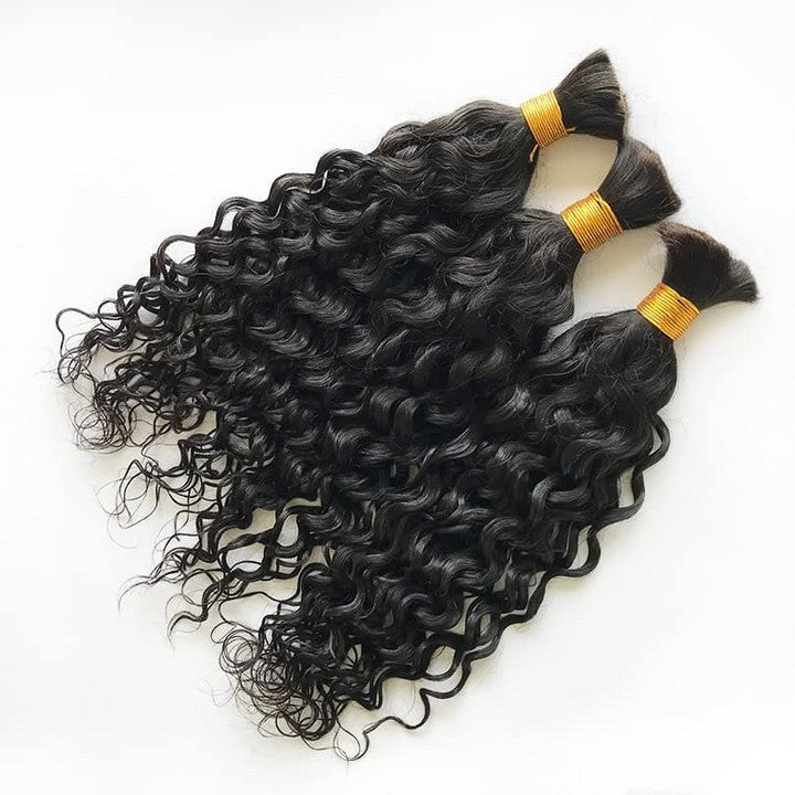 Water Wave Bulk Hair Extensions for Boho Knotless Braiding