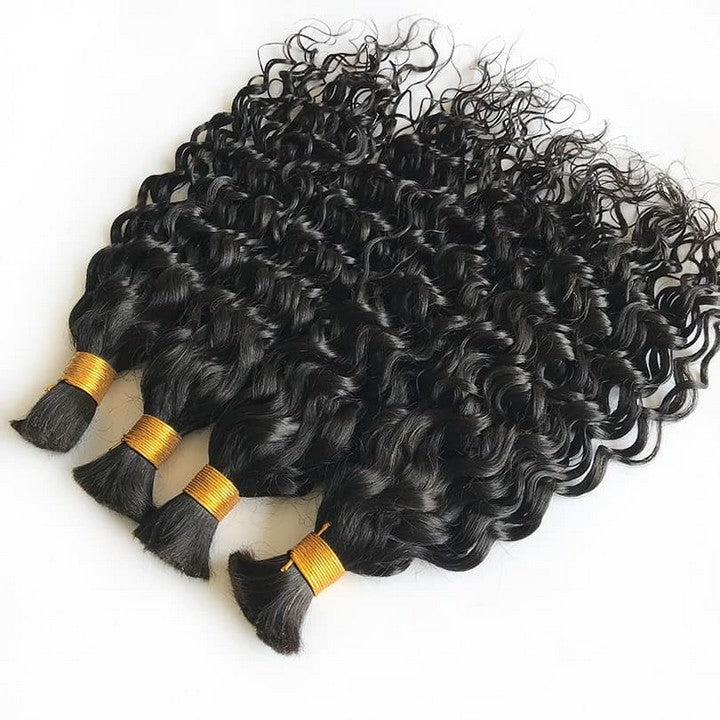 Water Wave Bulk Hair Extensions for Boho Knotless Braiding