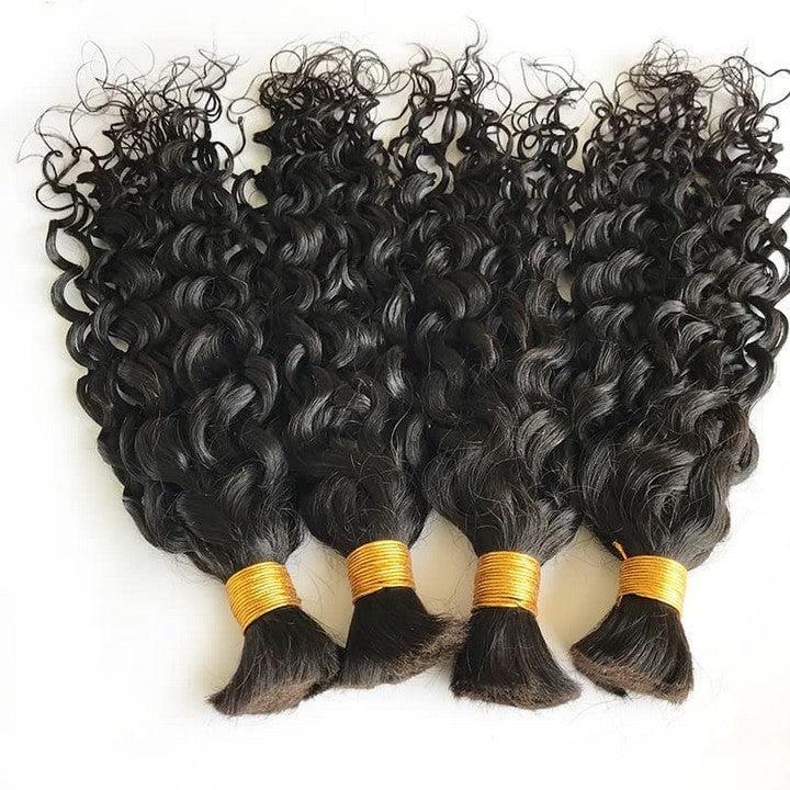 Water Wave Bulk Hair Extensions for Boho Knotless Braiding